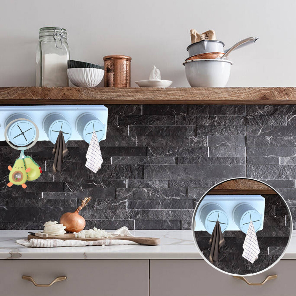 Push and Grip Rubber Tea Towel Holder, Triple, Screw Fix eBay