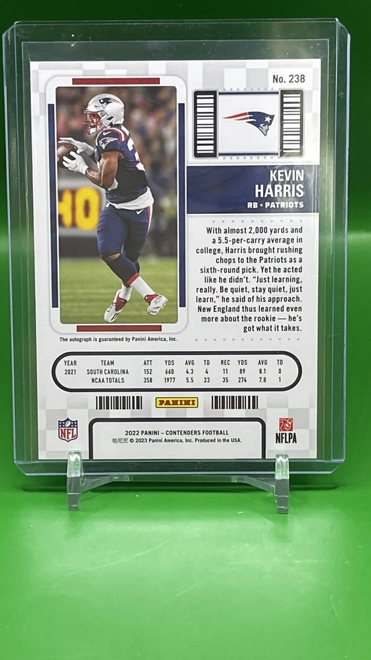 2022 Panini Contenders Playoff Ticket Autograph Auto #238 Kevin Harris /99 RC - Image 2 of 2