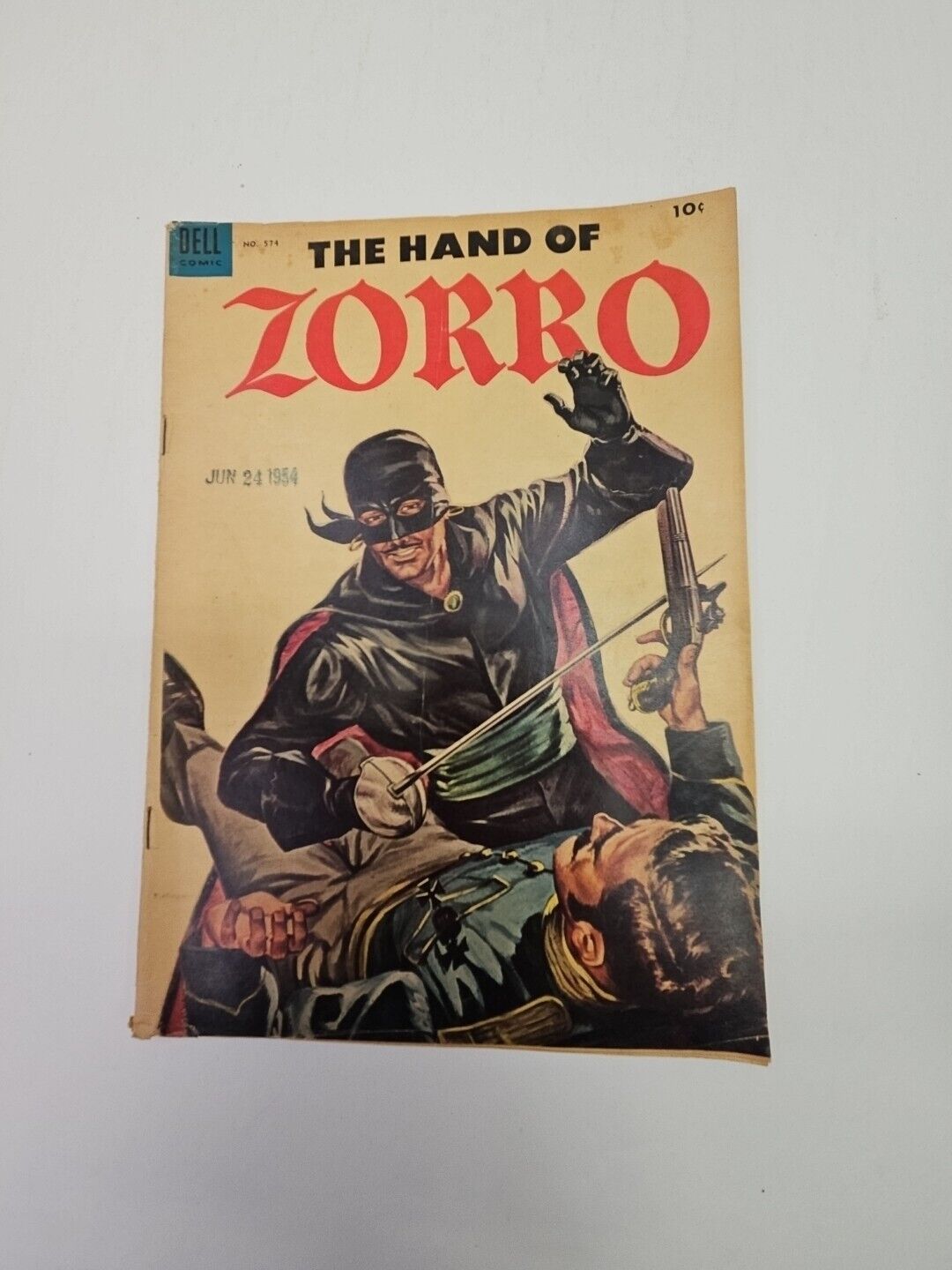 Dell Comic The Hand of Zorro Dell Four Color Comics #574 1954 VG/VG+