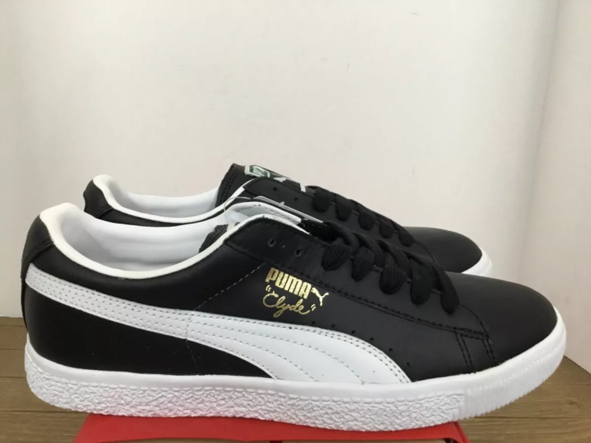 Puma clyde best sale black leather