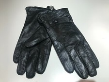 Leather Gloves Black Men's Size L warm