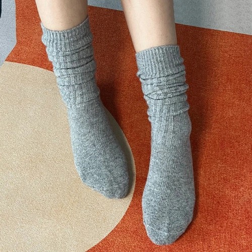 Wool Cashmere Warm Thick Boot Soft Crew Socks Women Knee-High Winter Long Socks - Picture 13 of 28