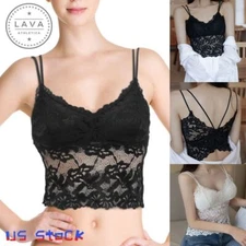 Women Lace Bralette Bra Bustier Crop Top Ladies Camisole Cami Vest Tank Bralet
