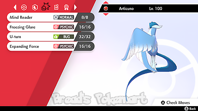 ARTICUNO ✨SHINY✨ 6IV Event Pokemon SCARLET and VIOLET GALAR Legendary Bird  +EVs