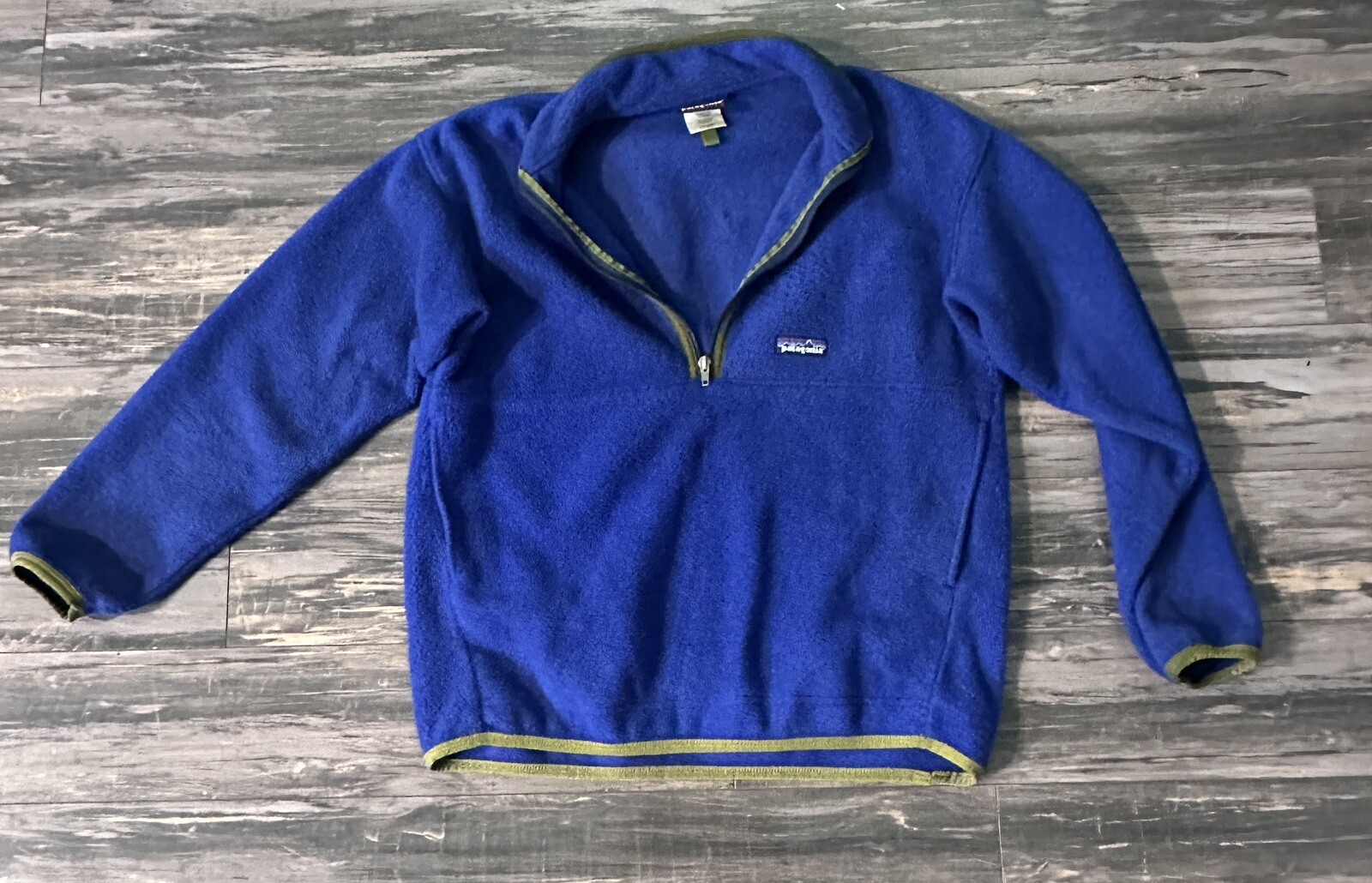 Patagonia Kids Synchilla Marsupial Half Zip Pullover Blue  Size Sz XLarge