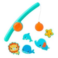 Fisher-Price Fishing Pole 6 Piece Magnetic Baby/Toddler Bath Toy, 18m 