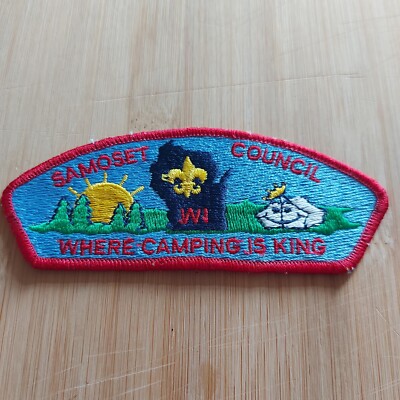 Boy Scouts of America Schulterabzeichen Samoset Rat Wo Camping König ist