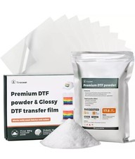 Dtf Transfer Film 10 Sheets  Dtf Powder 500g Kit for Dtf Dtg Sublimation