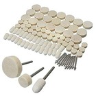 DRILAX 88 Pcs Wool Felt Polishing Buffing Waxing Pad and Head Wheel Set Conical