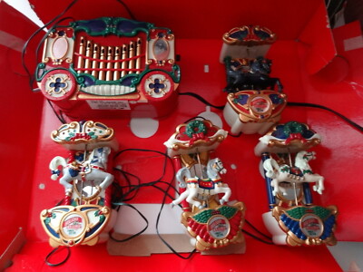 Mr Christmas Animated Holiday Carousel 4 Animals+ Wagon 