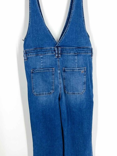 American Eagle Outftrs Size 10R Blue Flare Denim Jeans Overalls - 第 9/11 張圖片