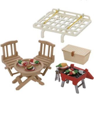 Sylvanian Families Roof Rack With Picnic Set BBQ Table Camping