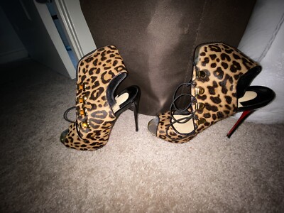 christian louboutin cheetah heels