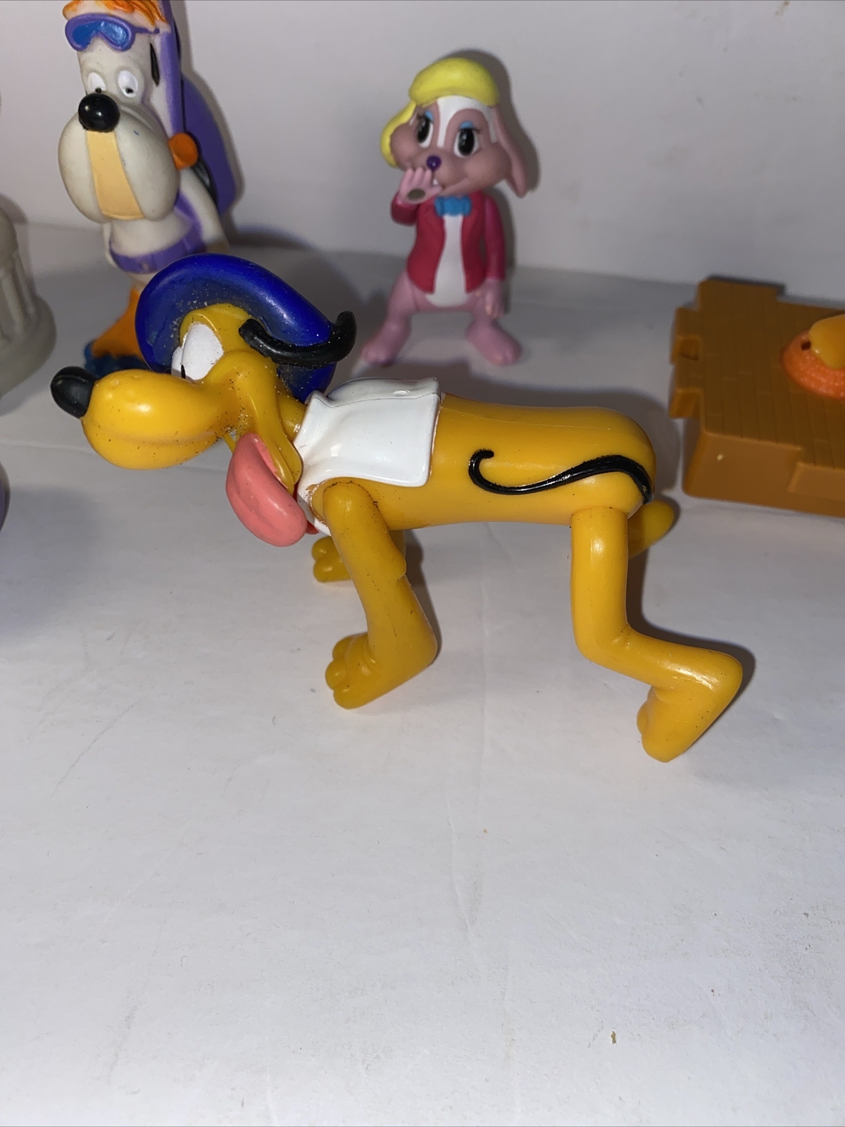 VTG Walt Disney Pluto Dog Jointed Plastic Cartoon Character Figure Berea Shirt