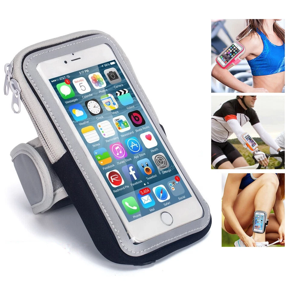 Sport Running Riding Arm Band Case For iPhone 11 X 8 Plus Holder Zipper Bag Hot - Image 2 of 4