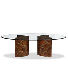 Mid-Century Modern Paul Evans Style Brutalist Sculptural Welded Steel & Bronze D