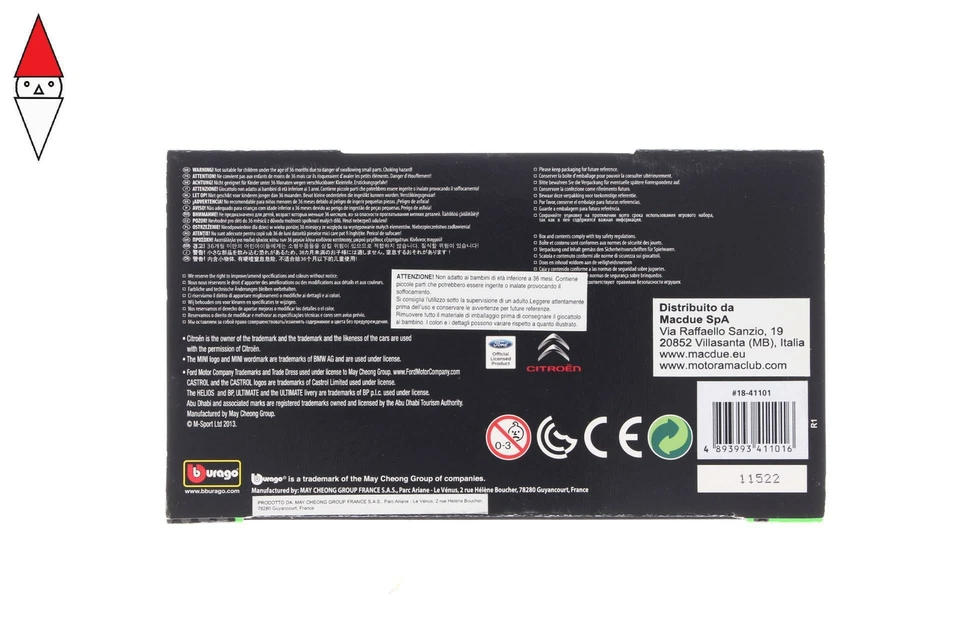 MODELLINO BBURAGO MINI JOHN COOPER WORKS WRC 1/32 RACE - Immagine 3 di 3