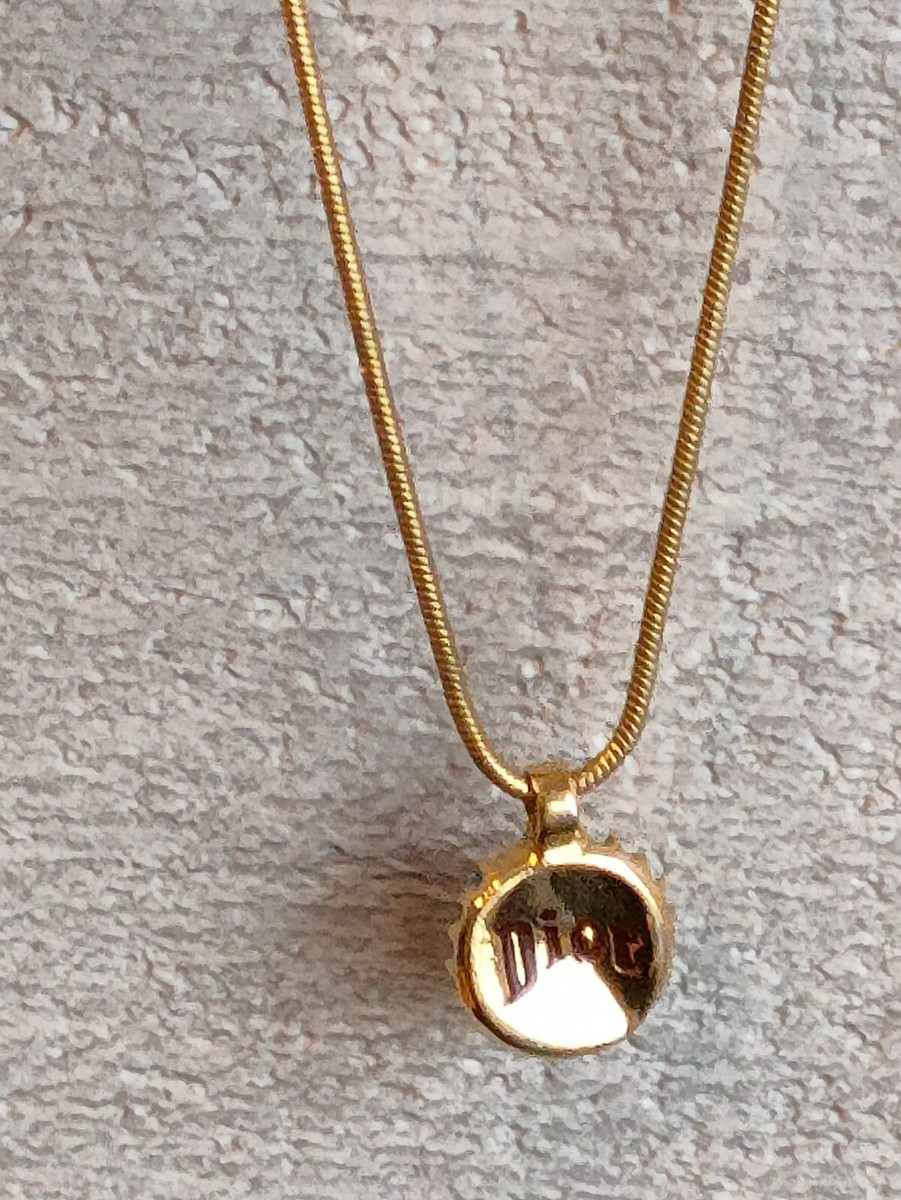 Christian Dior Vintage Necklace Bin Cap Crown Gold | eBay