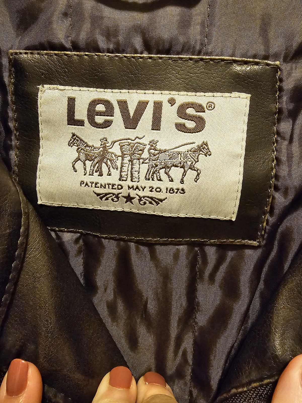 Levis Men's Faux Leather Jacket XL Gem