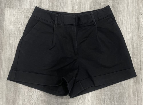 Chino Shorts Size 6 Black Gold Buttons 