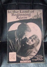 In The Land of Beginning Again by Grant Clarke & George W Meyer 1918 Sheet Music