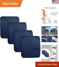 Funda Cojín Exterior 20x20x2 Impermeable Repuesto 4 Paquetes Asiento Exterior Cojín...