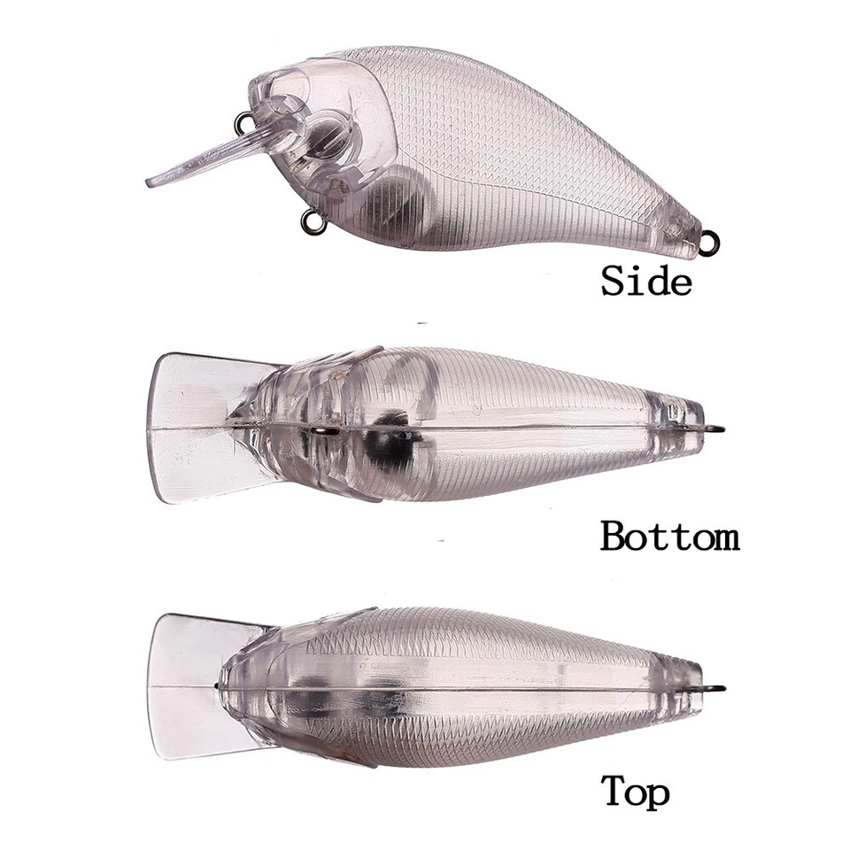 20PCS 8cm 13g  Square Bill Crankbait Unpainted Bait Blank Fishing Lure model - Image 3 of 4