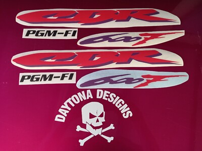 CBR 600F PGM-F1 SET RED PURPLE BLACK FAIRING CUSTOM GRAPHICS DECALS STICKERS