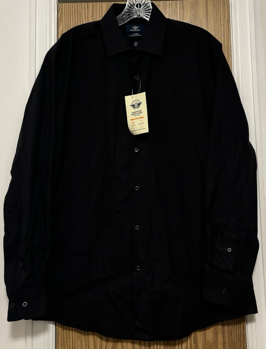 dockers shirt dress Mens Dockers Button Up Dress Shirt Size Large Regular Fit