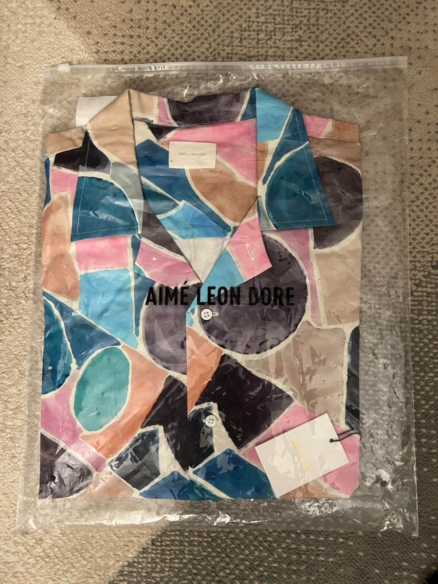 NEW Aime Leon Dore ALD Printed Watercolor Abstract Button down 