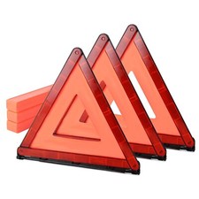 Emergency Warning Triangles 3 Pack With Packaging Foldable Warning Reflective Tr