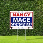 Nancy Mace Congress South Carolina Race Red White & Blue Yard Sign with Metal H