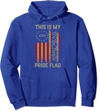 This Is My Pride Flag USA American Patriotic 4th July Unisex Hooded Sweatshirt