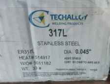 317L Techalloy Stainless Steel Welding Wire (Diameter .045") 33lb Spool