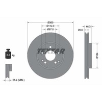 Textar 2X Bremsscheibe Vorne Ø300 Mm InnenbelüFtet FüR Mercedes-Benz SLK R171