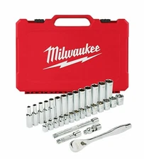 MILWAUKEE 48-22-9508 3/8" Drive 32pc Ratchet & Socket Set - Metric