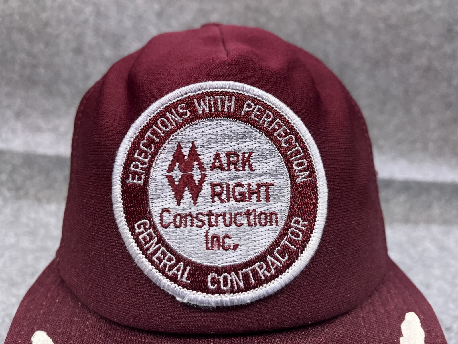 VTG Mark Wright Construction Hat Cap Snap Back Ad… - image 2