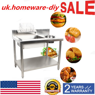 Breading Table Fried Food Prep Breader Station Fry Chicken & Fish New Design