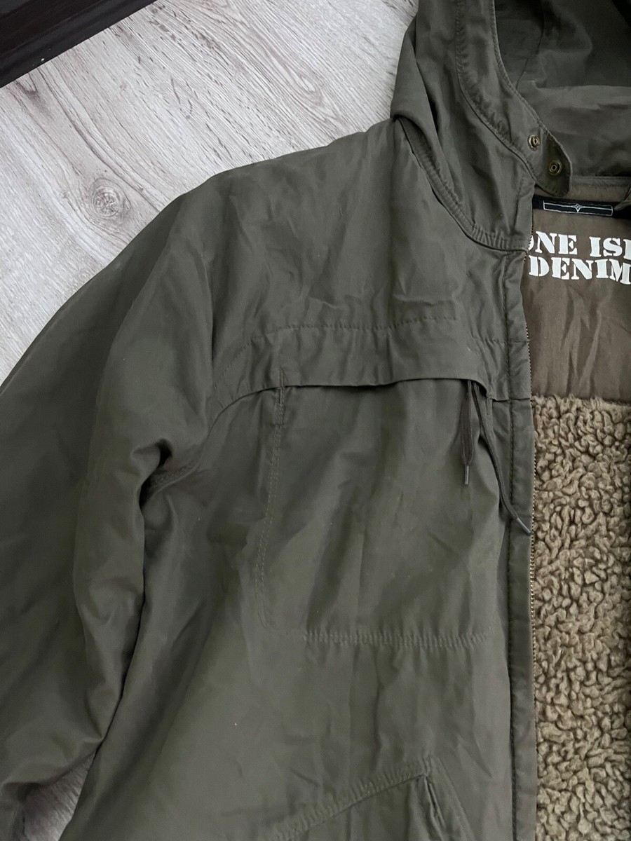 2008SS STONE “3-ZIP”HOODED JKT Jacket in Moss Garment Dyed Supima Cotton Twill - S