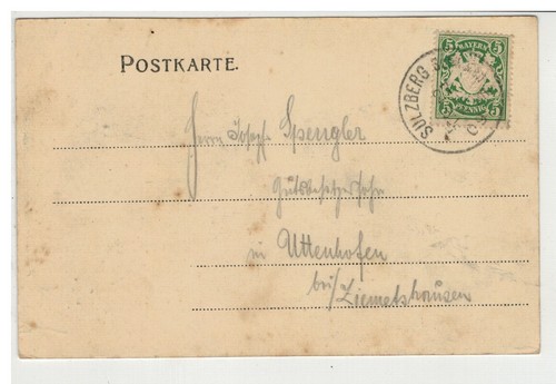 Gruss aus Sulzberg ( Schwaben) mit Gasthaus z. Hirsch1909 - Bild 2 von 2