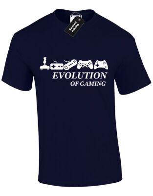 GAMING EVOLUTION HERREN T-SHIRT LUSTIG GAMER PREMIUM TOP GAMING GESCHENK