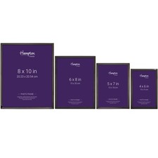 HAMPTON FRAMES Classic Simple Design 8mm Wide Black Photo Picture Frame