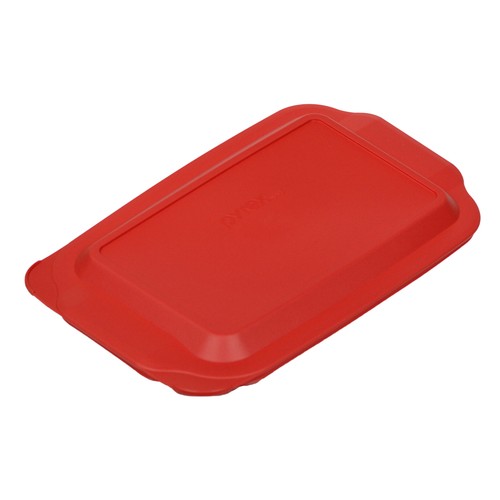 Pyrex Replacement Lid 233-PC 3-Qt Red Plastic Rectangle Cover 4 Pack - 第 4/5 張圖片