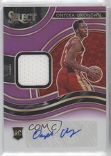 2020-21 Panini Select Rookie Jersey Purple Prizm 50/99 Onyeka Okongwu Auto 1b8