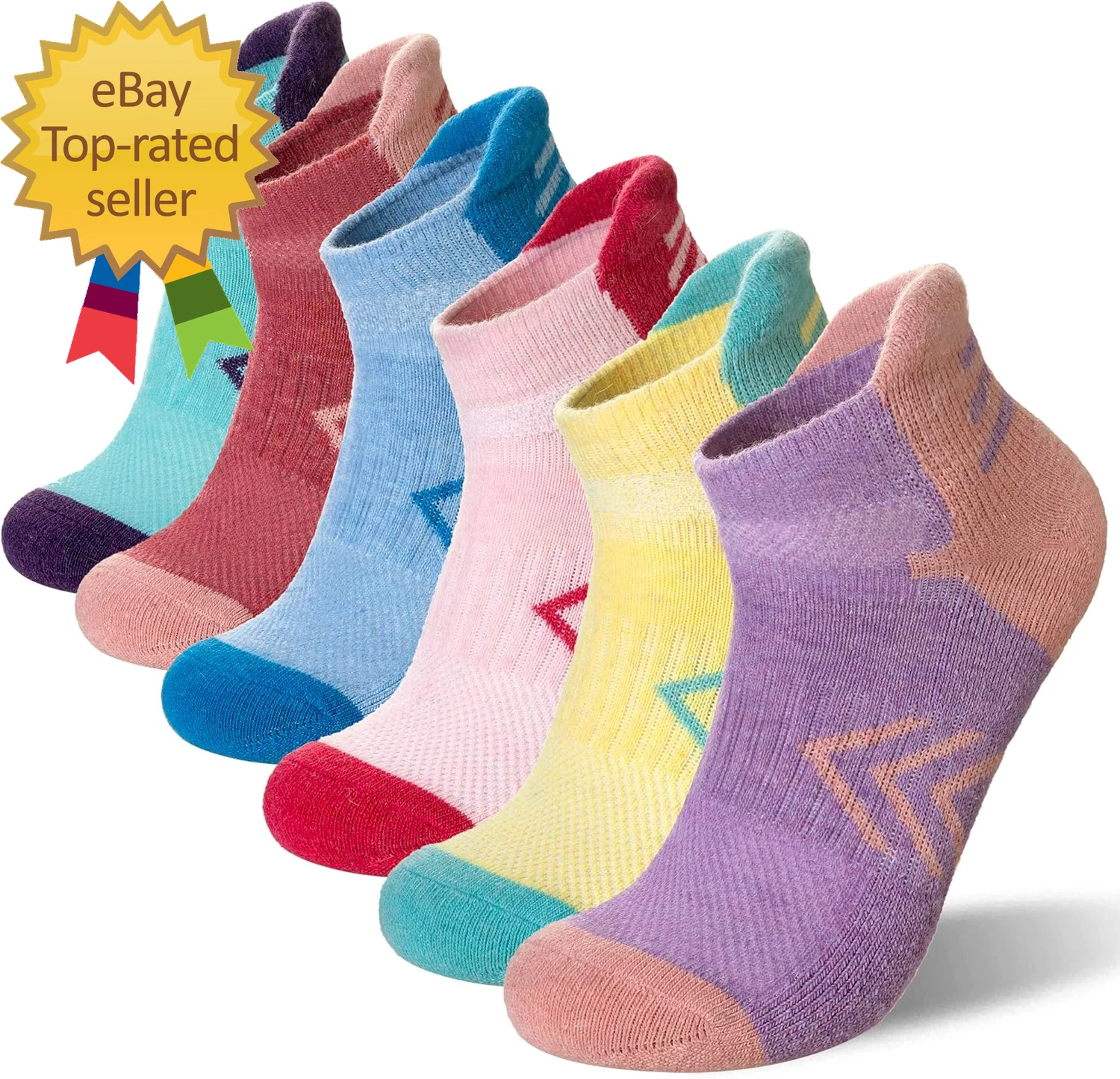 Merino Wool Ankle Hiking Running Socks for Women Compression Thick Athletic