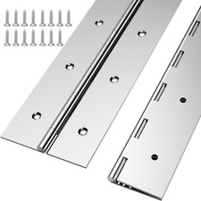 2Pcs Heavy Duty Piano Hinge 48'' X 3'' Open Width, 0.060'' Leaf Thickness Stainl