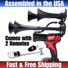 Milwaukee Impact Drill Train Horn | 150dB | Two Remotes Included