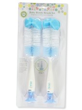 Little Me Baby Boys' 2-Pack Bottle Brushes Set Color: blue Size: one size