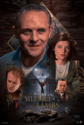 The Silence of the Lambs Fine Art Print Poster Jodie Foster Juan Burgos LE x/250