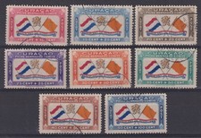Curacao 1941 NVPH Airmail LP18-LP25 CANC VF / CAT VALUE $320